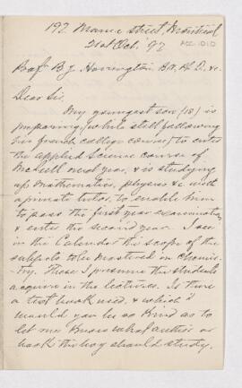 Letter from George E. Desbarats to B.J. Harrington, written from Montreal.