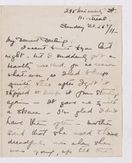 Letter, 26 February 1911