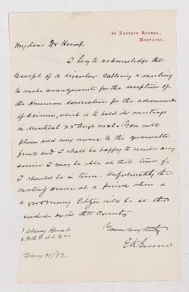 Letter, 11 January 1882