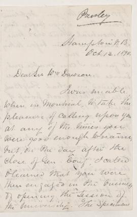 Letter, 13 October 1890