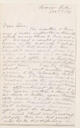 Letter, 3 December 1894