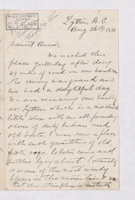 Letter, 26 August 1888