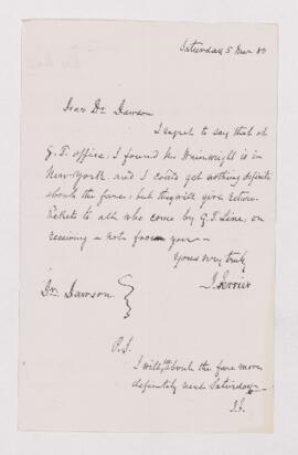 Letter, 5 March 1880