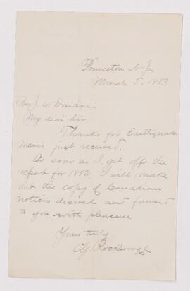 Letter, 5 March 1883