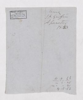 Account, 4 July 1850