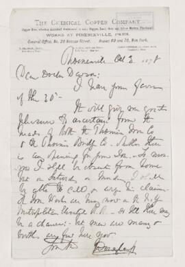 Letter, 3 October 1878