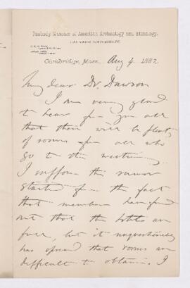 Letter, 4 August 1882