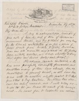 Letter, 19 December 1870