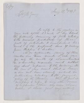 Letter, January 1849