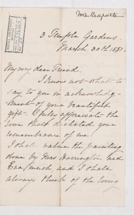 Letter, 30 March 1881