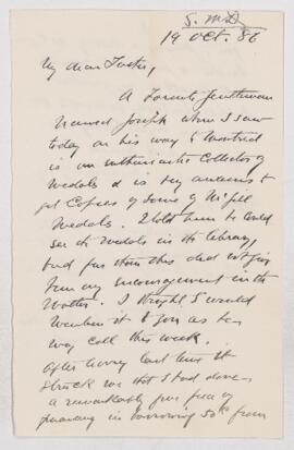 Letter, 19 October 1886