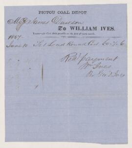 Account, 10 June 1857