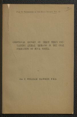 Additional report on erect trees containing animal remains in the coal formation of Nova Scotia