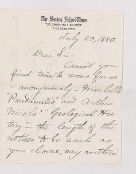 Letter, 20 July 1880