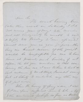 Copy of letter from William Dawson