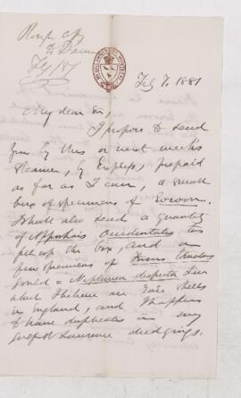 Letter, 7 February 1881