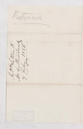 Letter, 7 February 1856