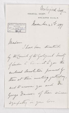 Letter, 23 November 1899