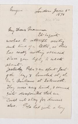 Letter, 5 January 1870