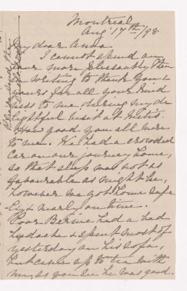 Letter, 17 August 1898