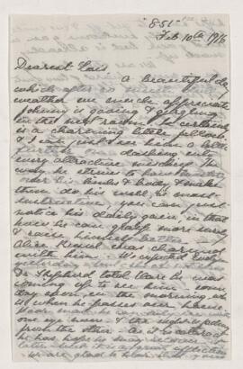 Letter, 10 February 1916