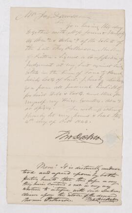 Letter, 4 October 1844