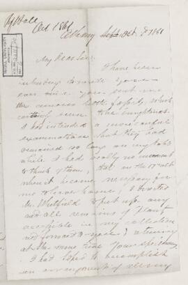 Letter, 3 October 1861