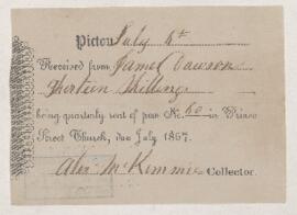 Receipt, 6 July 1857