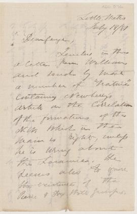 Letter, 19 July 1881