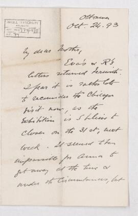 Letter, 24 October 1893