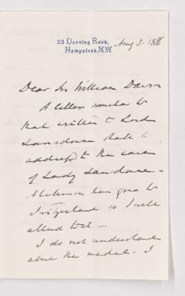 Letter, 3 August 1886