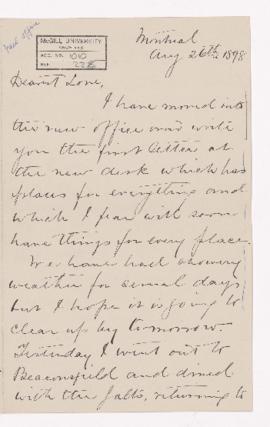 Letter, 26 August 1898