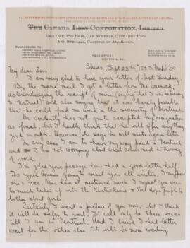 Letter, 23 September 1909