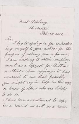 Letter, 28 February 1881