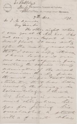 Letter, 7 December 1871