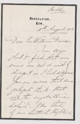 Letter, 18 August 1886