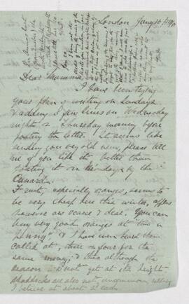 Letter, 16 and 20 January 1870