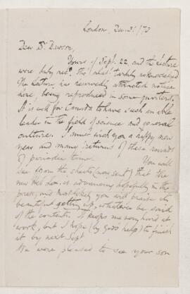 Letter, 31 December 1870