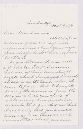 Letter, 9 October 1875