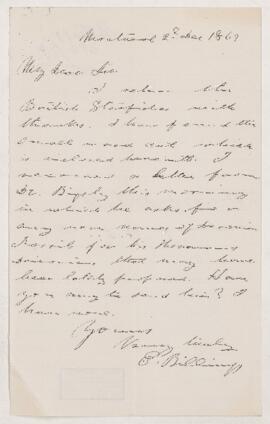 Letter, 2 December 1869