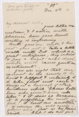 Letter, 4 December 1910