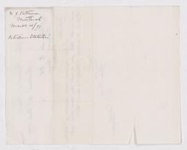Letter from Wm.J. Patterson to B.J. Harrington, written from Montreal. On Board of Trade Office l...