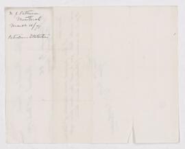 Letter from Wm.J. Patterson to B.J. Harrington, written from Montreal. On Board of Trade Office l...