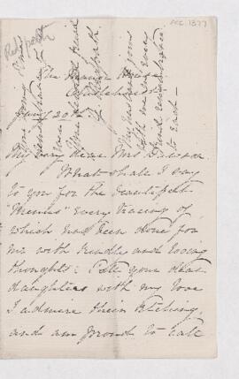 Letter, 20 January