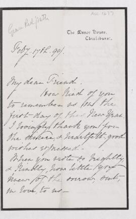 Letter, 17 February 1890