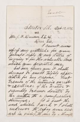 Letter, 13 October 1879