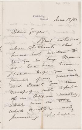 Letter, 19 June 1882