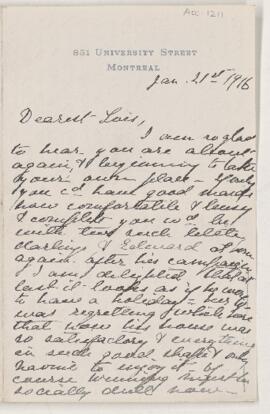 Letter, 21 January 1916