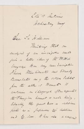 Letter from John Mushech(?)