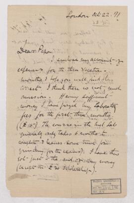 Letter, 22 October 1871